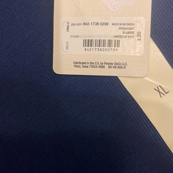 NWT A.N.A. Extra large royal blue ribbed tank top - Picture 2 of 4